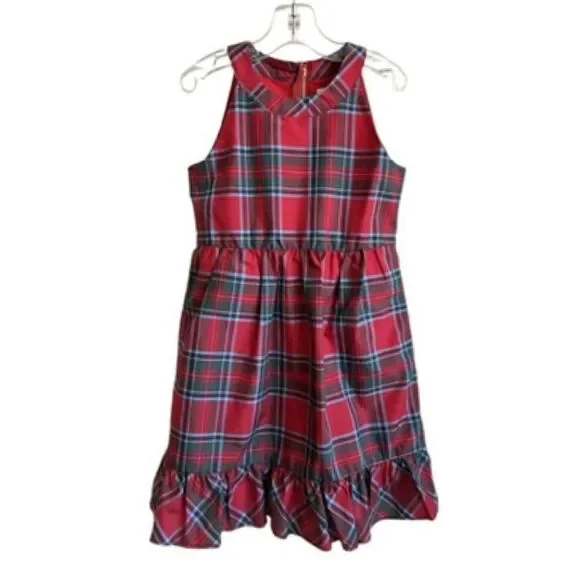 Vineyard Vines Girls' Nantucket Tartan Taffeta Dress (Size 16) - Picture 5 of 14